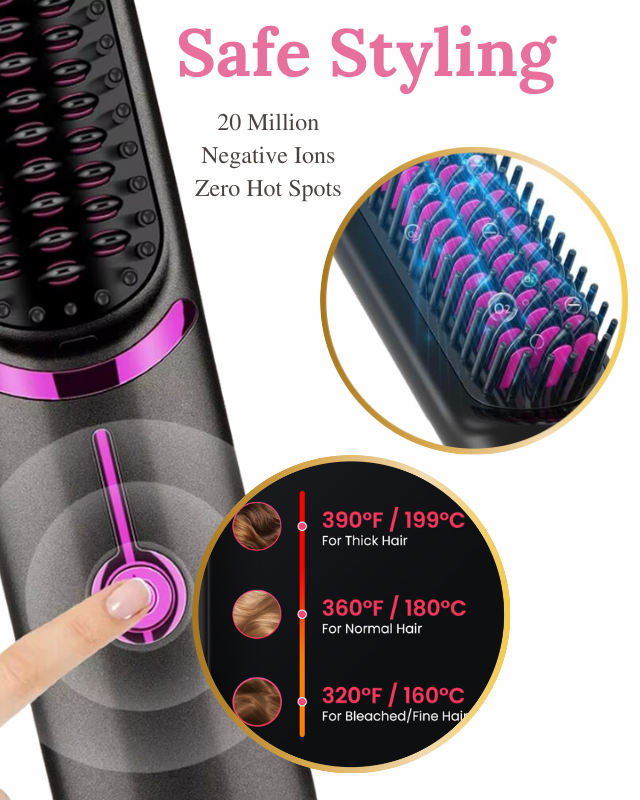 Portable Hair Straightening Brush